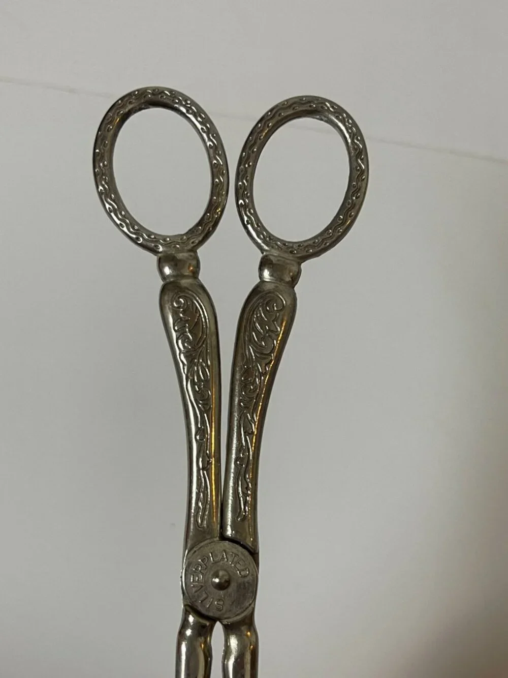 Vintage Silver Plated Scissor Salad Serving Tongs